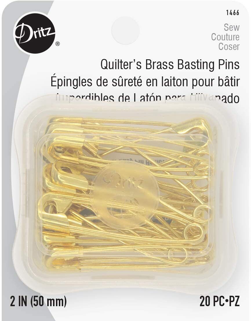 2 Inch Safety Pin (Size #3) Gold-Tone, Metal (144 Pieces)