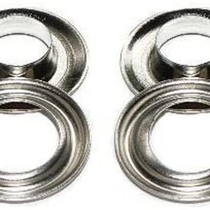 C.S. Osbone & Co. nickel plated grommet and washer for set-it-yourself grommet kit,2 dozen,  Size 2(3/8&quot;), #N1S