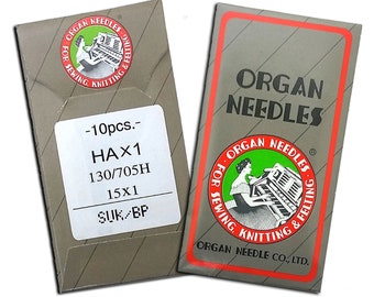 Organ Titanium Embroidery Machine Needles - 90/14 Size With Large Eye