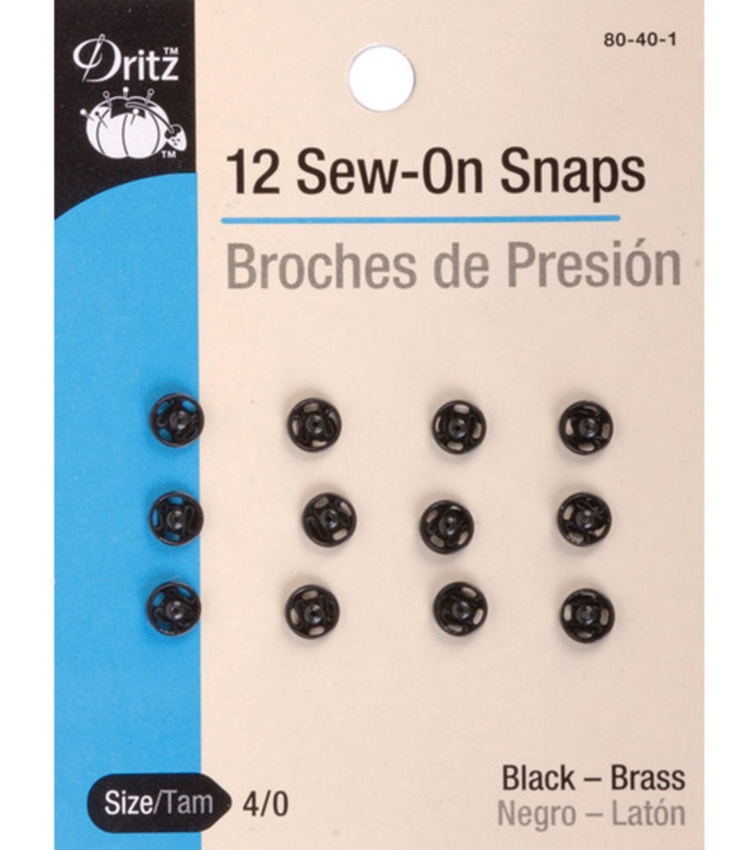 Dritzr Black Sewon Snaps Size 4/0 12/pkg80401 Etsy