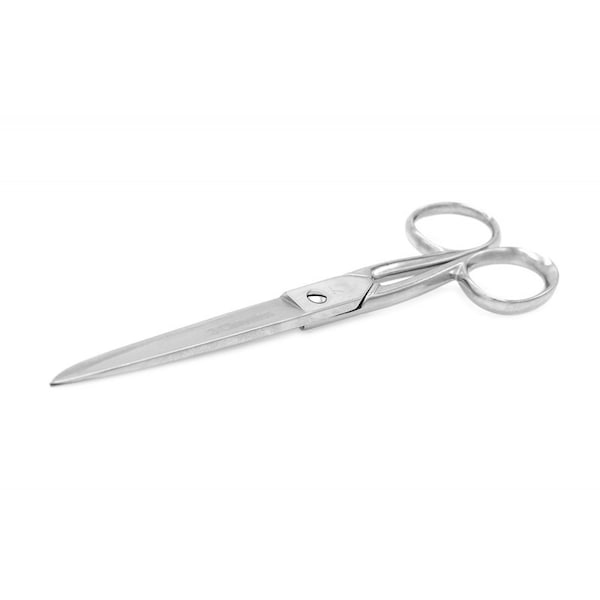 Multi Purpose Sewing Scissors, hot forged, nickel plated-6"-made in Italy
