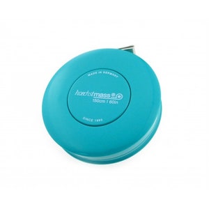 Hoechtmass pocket roller tape measure-TURQUOISE-60 inch/150 cm-made in Germany