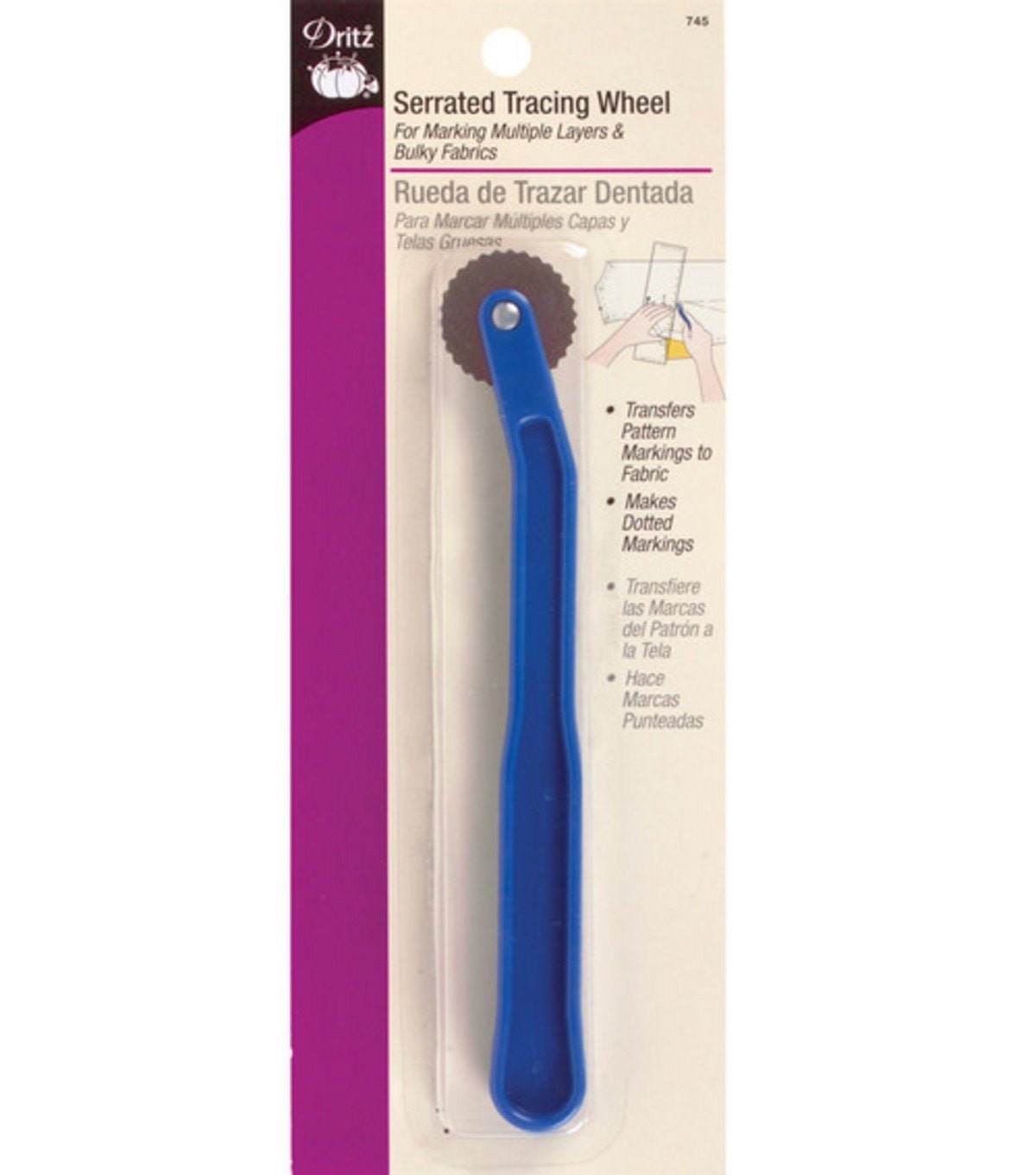 Ruota Da Tracciamento Prym - Viola E Bianco, Per Sarti E Appassionati Di Cucito - Foto 8