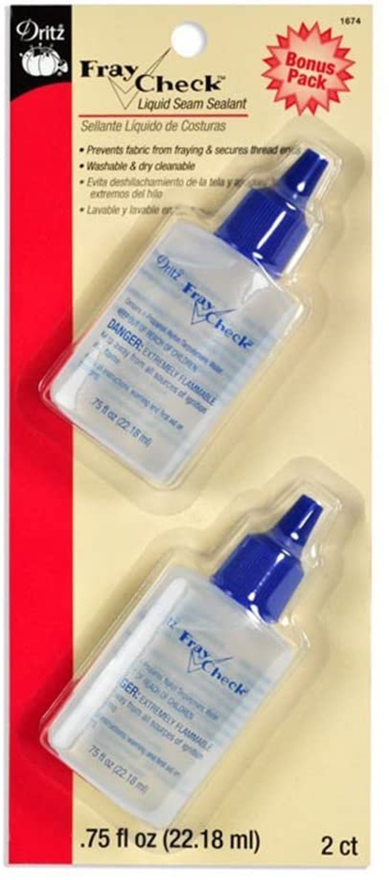 Dritz Fray Check Liquid Seam Sealant Glue Bonus Value Pack 2 Etsy