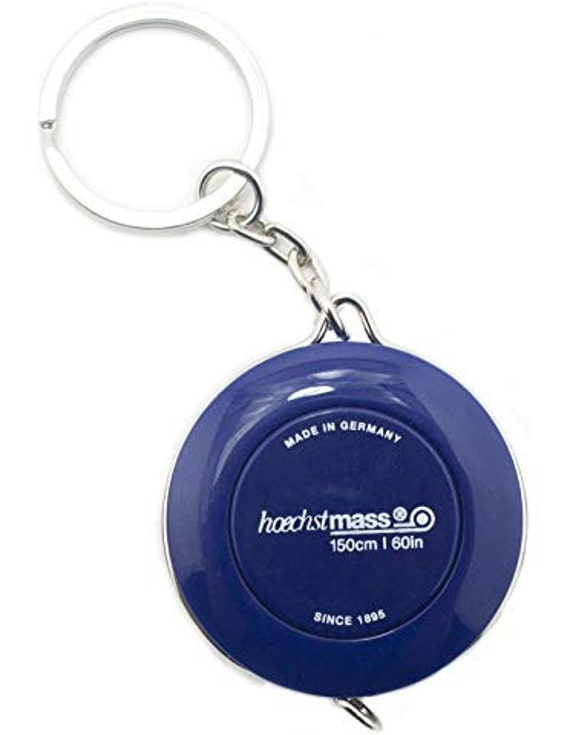 Hoechstmass Roller Tape Measure-blue With Key Chain-60 Inch/150 Cm-made in  Germany 