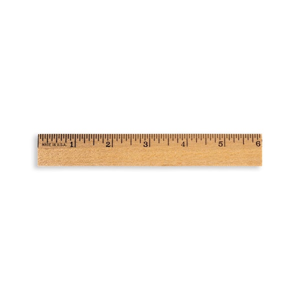 6" Wooden Ruler-Made in USA