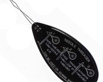 Black needle threader for hand and machine needles-10 pcs.