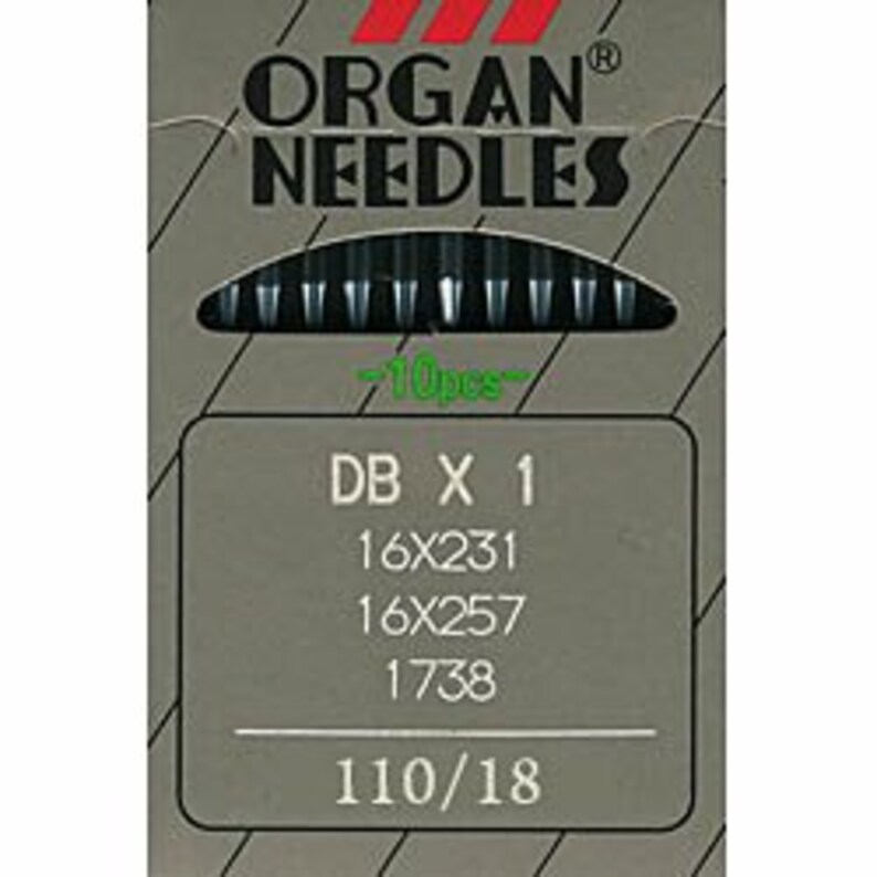Organ DB X 1 Industrial Needles 16X257 Size 110/18 10pk Etsy