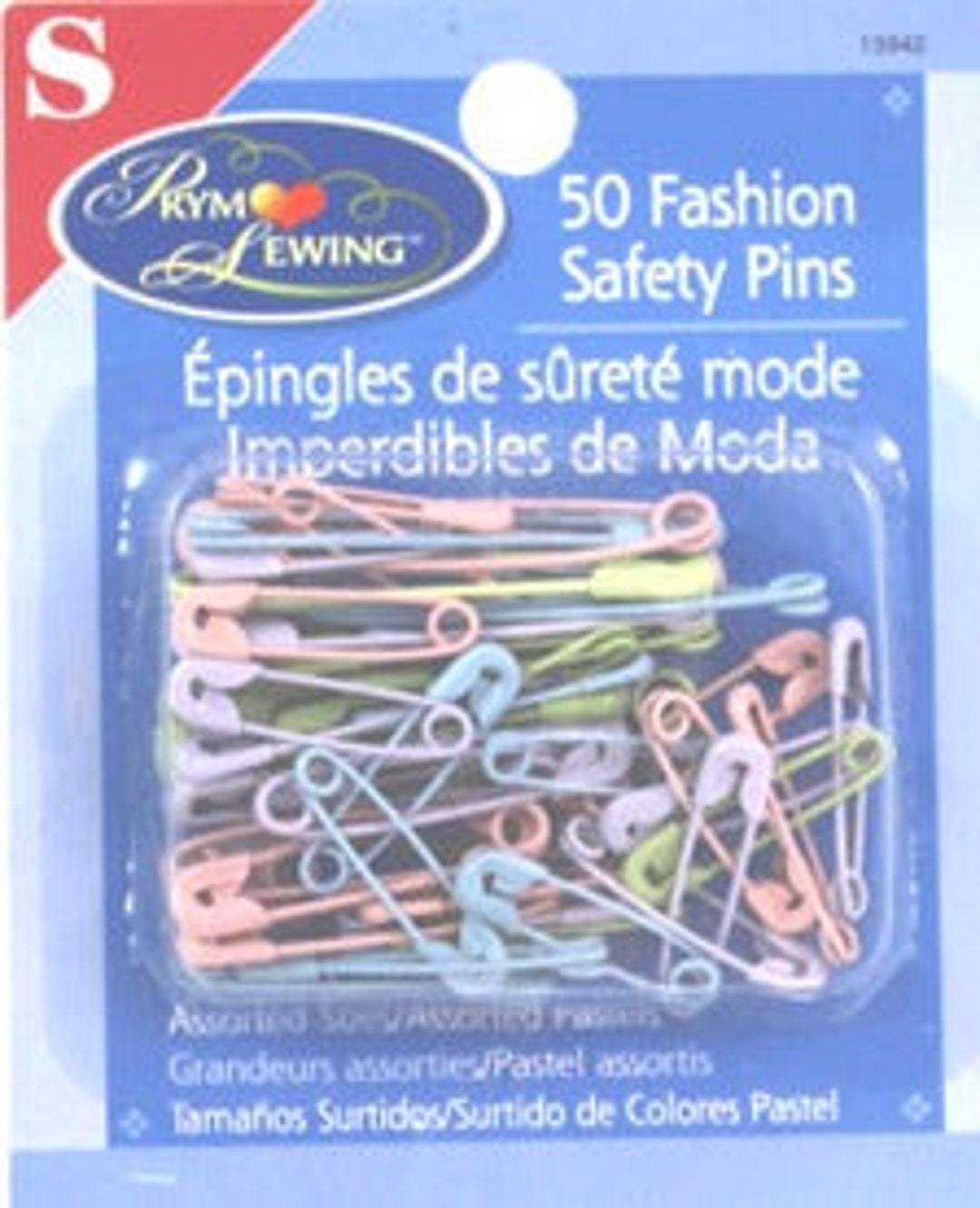 50 Prym Dritz Nickel Plated Steel and Brass Safety Pins Professional Style Safety  Pins, Multisize, 50-count assorted Sizes 00, 0, 1 and 2 