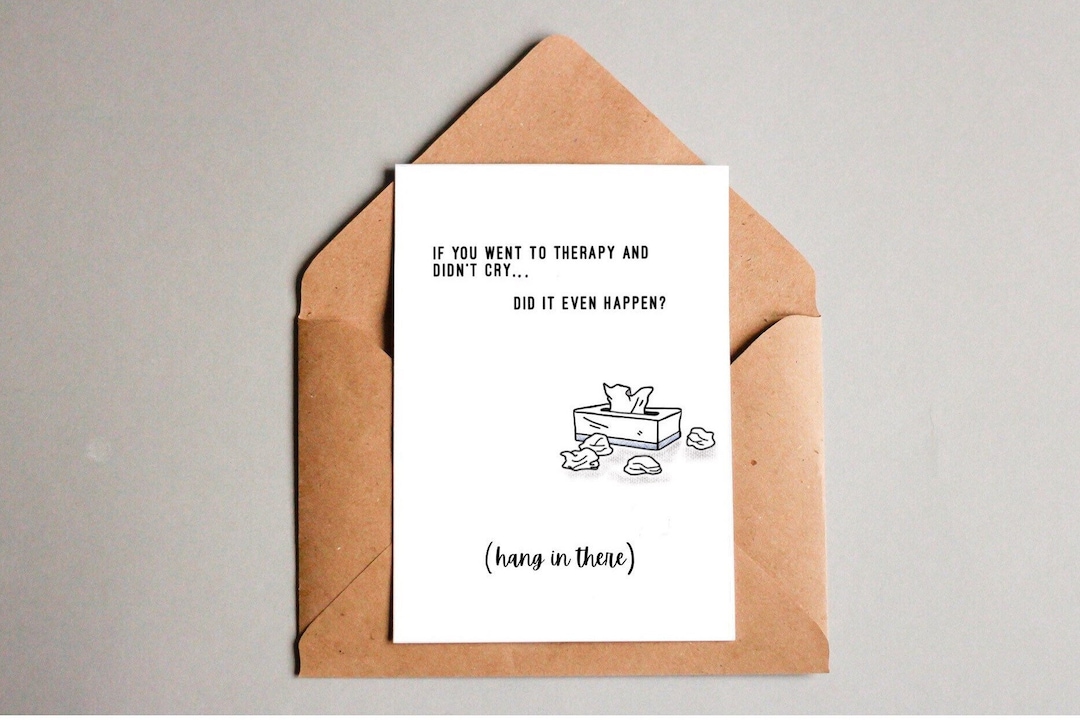 Funny Just Because Card Funny Thinking of You Mental Health Card Self ...