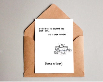 Funny just because card | Funny Thinking of You | Mental Health Card | Self Care Card | Therapy Card | Positivity Card