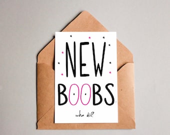 Funny Breast Cancer Card | Mastectomy Get Well Card