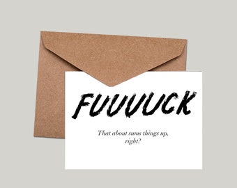 Everything Sucks Card | Funny Sympathy Card | Covid-19 Card | Fuck Card | Friend Support Card | Funny Support Card | Snarky Get Well