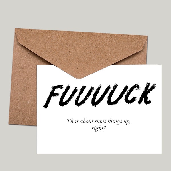 Everything Sucks Card | Funny Sympathy Card | Covid-19 Card | Fuck Card | Friend Support Card | Funny Support Card | Snarky Get Well