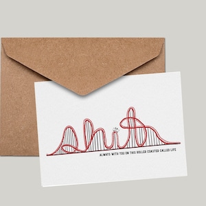 Rollercoaster Card | Life is Shit Card | Here for You Card | Friendship Card | Everything Sucks Card | Empathy Card | Cute Support Card