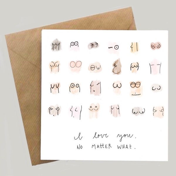 Breast cancer card | Mastectomy Card | Get Well | Surgery Card | Cancer Love Card | Reconstruction Card | Breast Surgery Card | BRCA Card |