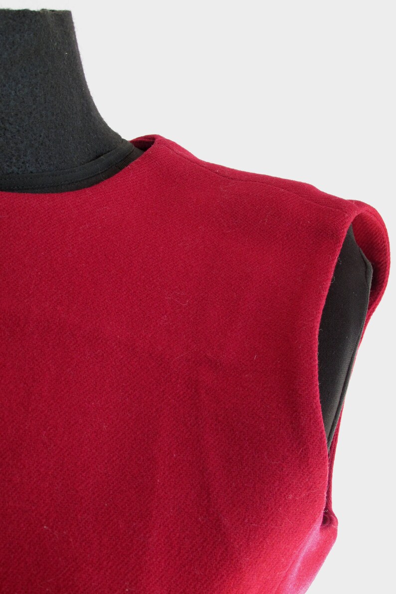 Red Dress Women Shift Dress 60/'s Mod Dress Minimalist Dress, Valentines Day Dress Women Vintage 60/'s 70/'s Wool Dress by SEARS