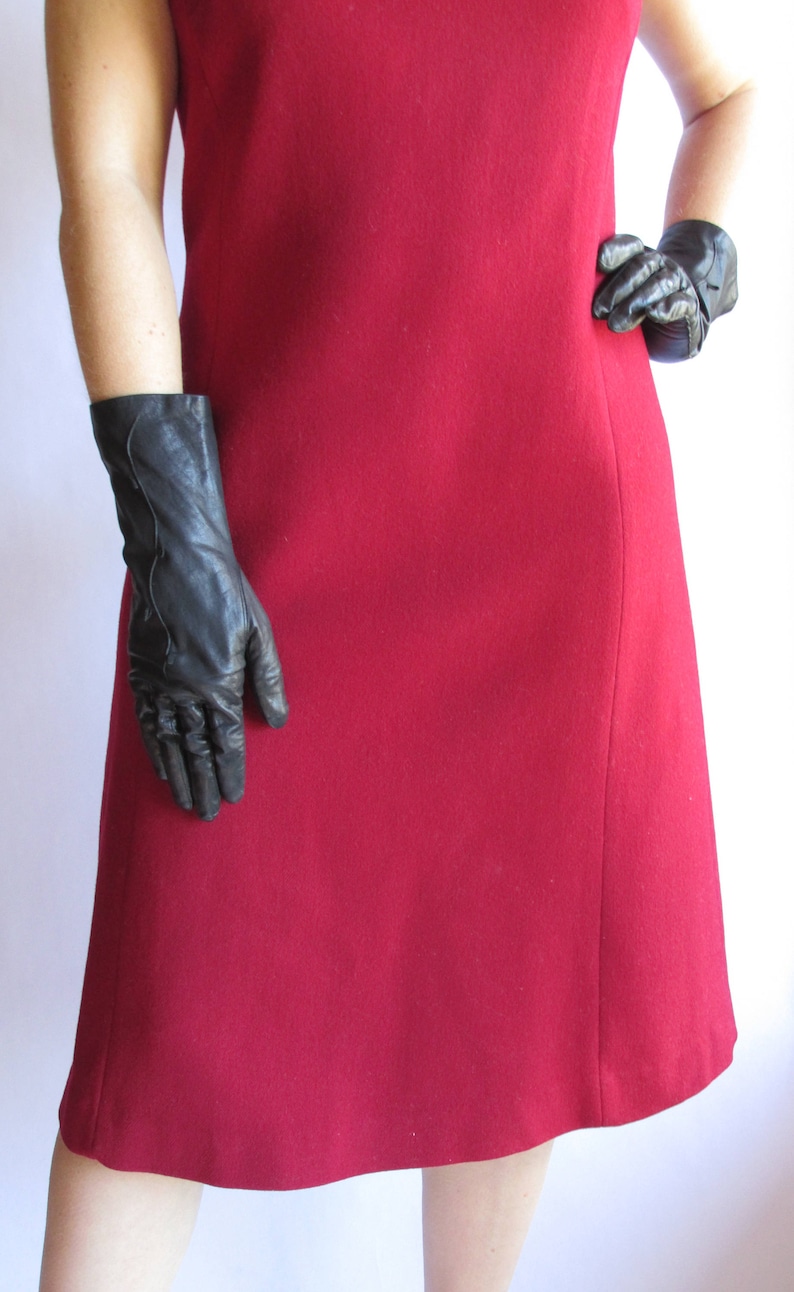 Red Dress Women Shift Dress 60/'s Mod Dress Minimalist Dress, Valentines Day Dress Women Vintage 60/'s 70/'s Wool Dress by SEARS
