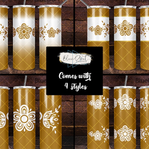 Pyrex Butterfly Gold | 20oz Skinny Tumbler Straight Sublimation PNG | 4 styles | DD126