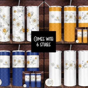 Pyrex Floral Bouquet | 20oz Skinny Tumbler Straight Sublimation PNG | 6 styles | DD208