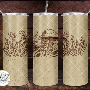 Pyrex Forest Fancies Mushroom | 20oz Skinny Tumbler Straight Sublimation PNG | DD210