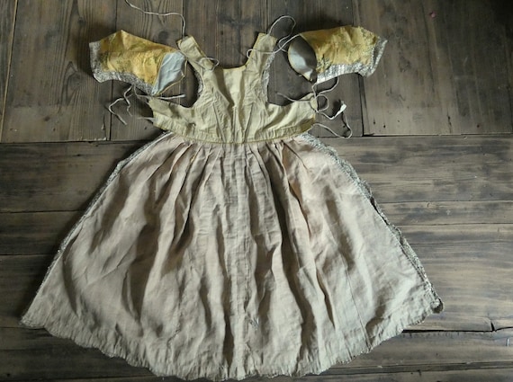 antique silk rare antique early  18th century fre… - image 7