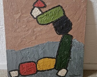 vintage painting Cobra abstract expressionist art Guillaume Corneille style