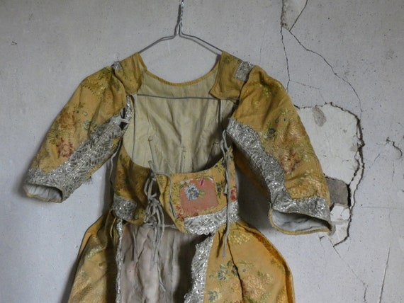 antique silk rare antique early  18th century fre… - image 4