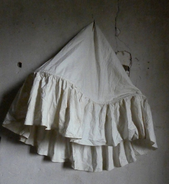 antique french cotton crinoline hoop petticoat u
