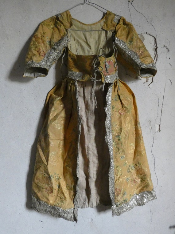 antique silk rare antique early  18th century fre… - image 5