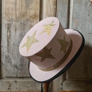 antique top hat made into showgirl stage circus theater theatre hat