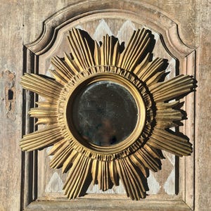 Mid century vintage Italian resin Sunburst Sun Mirror 50s
