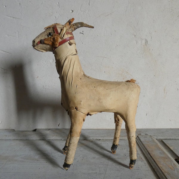 antique French goat pull toy roullet et  decamps ? ca 1890