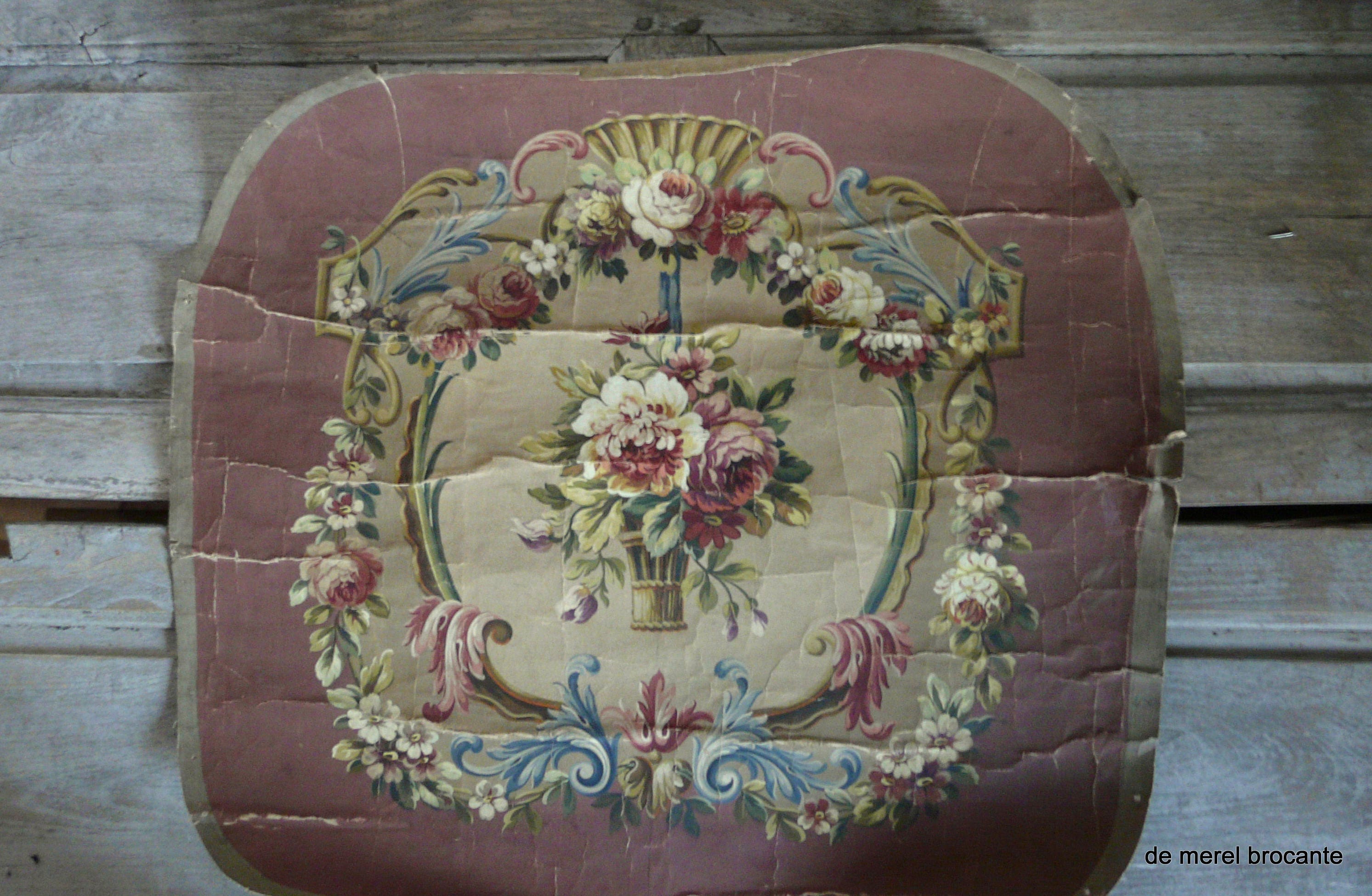 Antique French Aubusson Tapestry Patern Cartoon Painting Etsy