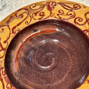 Gold Textured Handmade Platter, Ceramic Serving Plate, Unique Table Centerpiece, Kitchen Gift, Unique Tableware, Elegant Dinnerware