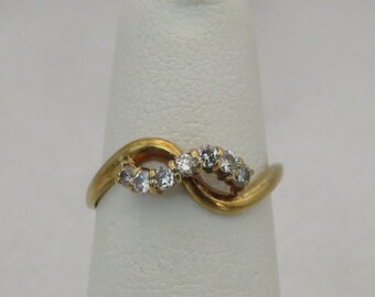 Vintage 14k Diamond Stacking Band Ring Size 4.25 - Etsy