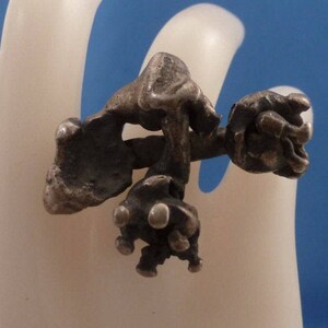 Vintage Sterling Silver Studio Modernist Ring.