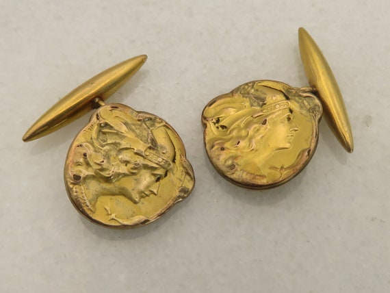 Antique Gold-Filled Cufflinks - image 1