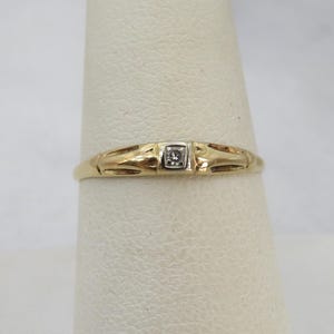 Vintage 14k Diamond Stacking Band Ring Size 8.25.