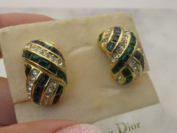 Vintage Christian Dior Clip Earrings. Mint on Card - image 4