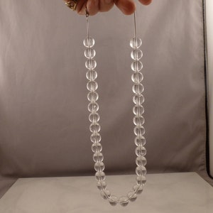 14k White Gold Rock Crystal Balls Necklace RARE. image 4