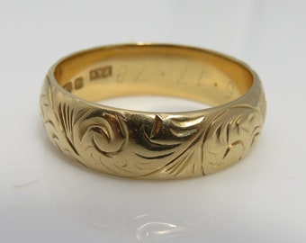 Antique 14k Ring Wide Band 6.25.