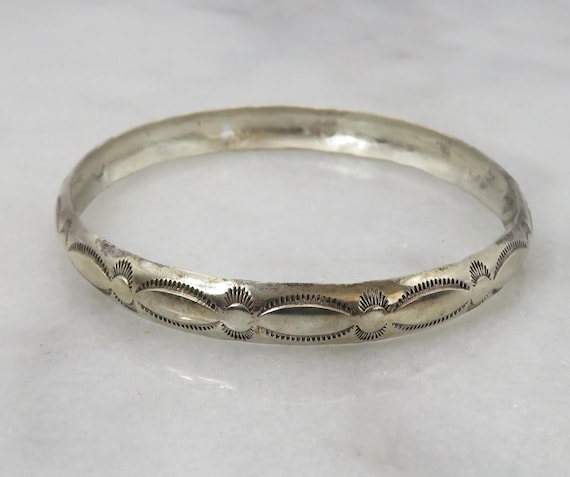 アクセサリー VT navajo bangle vintage Vintage Sterling Silver Navajo Bangle Bracelet. - Etsy