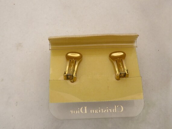 Vintage Christian Dior Clip Earrings. Mint on Card - image 2