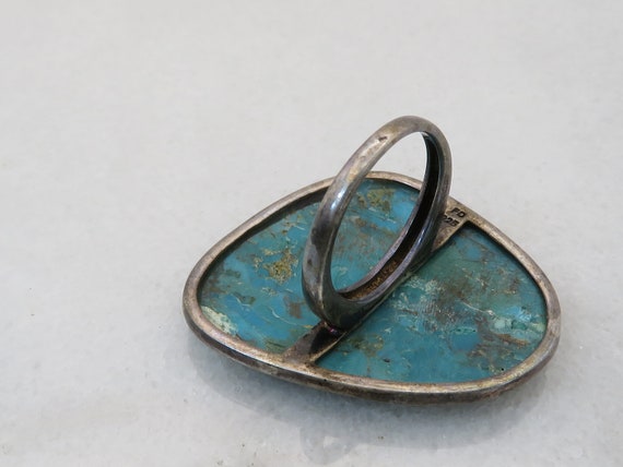 Vintage Sterling Turquoise Southwest Ring. sz 7. … - image 3