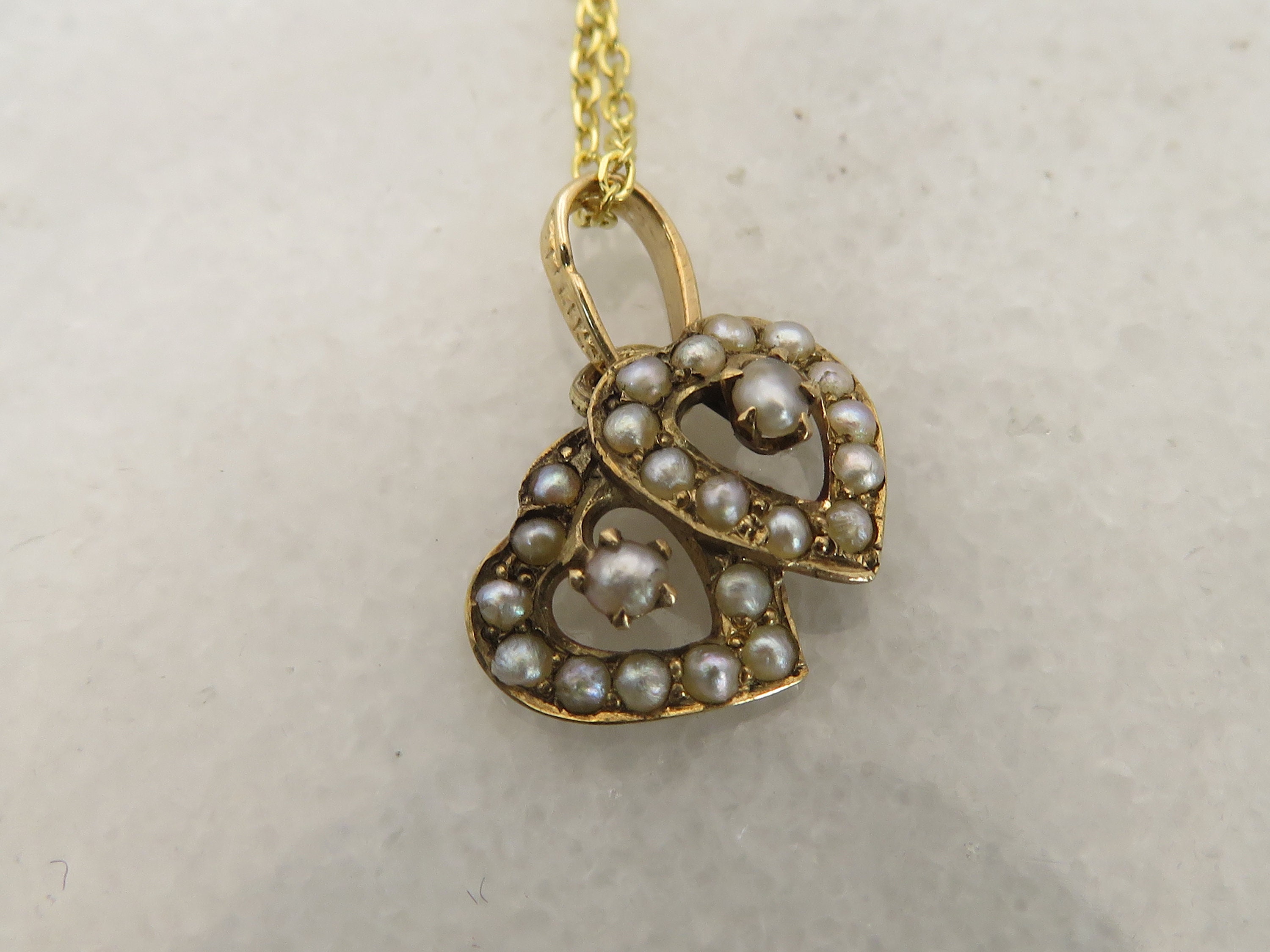 ネックレス・ペンダント VINTAGE HOLLYWOOD Petit Two Heart Necklace 4BNY565 il_fullxfull.5514495898_8m53.jpg