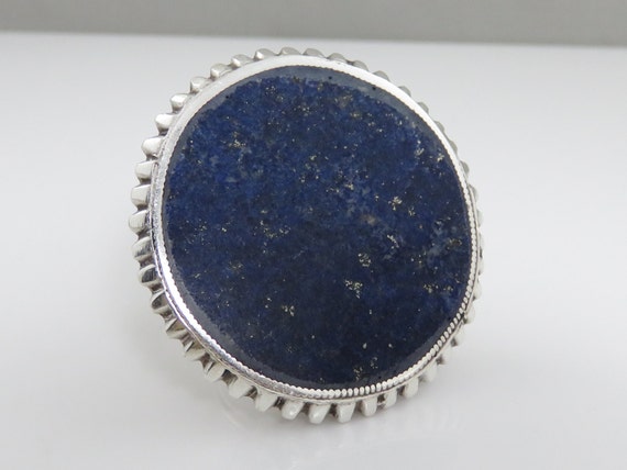 Vintage Sterling Silver Huge Lapis Studio Cocktai… - image 2