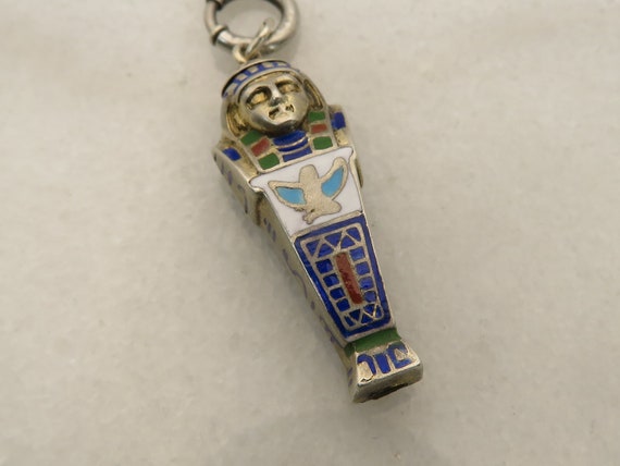 Antique Sterling Silver Egyptian Revival Mummy Pe… - image 4