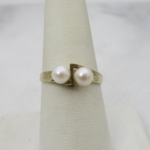 Vintage 333 9K Pearl Ring. sz 8.25.