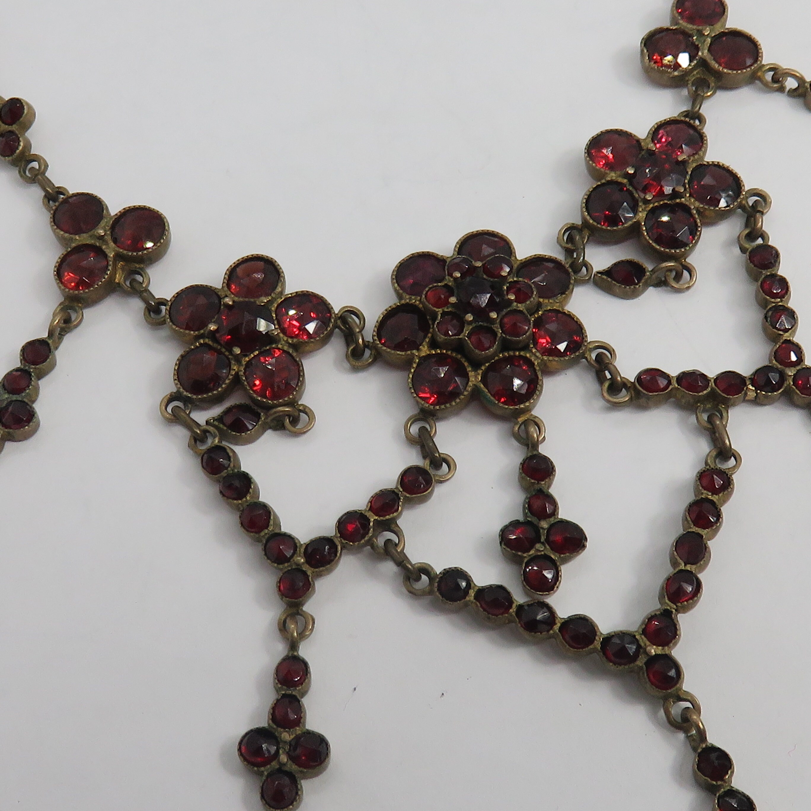 Etsy garnet necklace discount